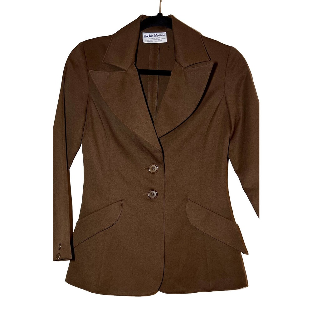 Vintage 50s 60s Bobbie Brooks Suit Sports Coat Jacket Brown Blazer